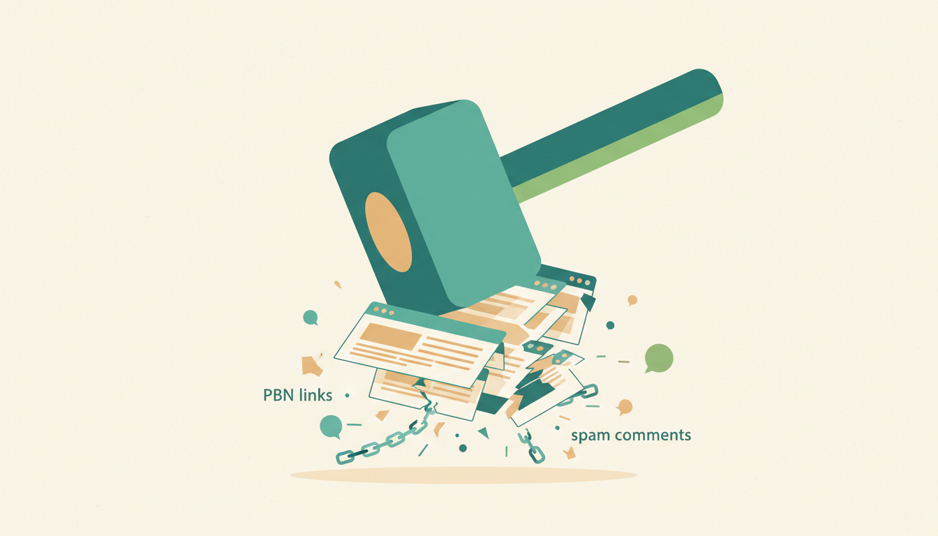Black Hat Link Building: Risks, Tactics & Google Penalties — illustration